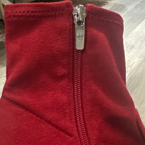 Marc Fisher Red Suede Boots 9.5 NWOB - Picture 6 of 9